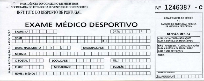 Desporto Ficha De Exame De Avalia o M dico Desportivo Disponibilizada Desporto Ficha De Exame De Avalia o M dico Desportivo Disponibilizada