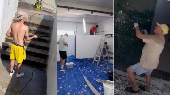 Sócios e adeptos do Torre SC unem-se para lavar, pintar e revitalizar o estádio