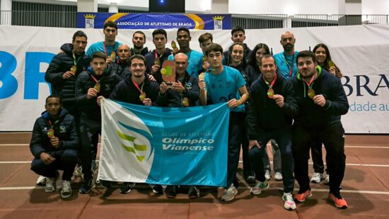 Olímpico Vianense sagra-se campeão e sobe à 2.ª divisão de atletismo em pista curta