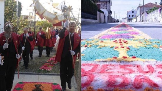 Este domingo! Alvarães estende “quilómetros de tapetes floridos” para Procissão aos Enfermos