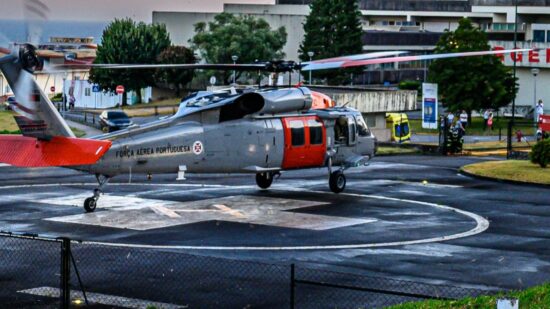 Força Aérea testa heliporto do Hospital de Viana