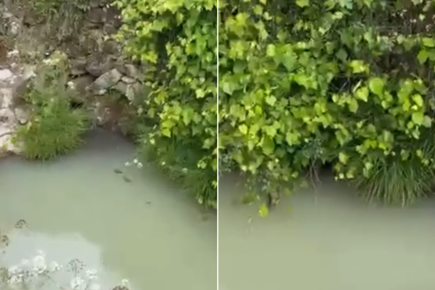 Outeiro denuncia alegado caso de poluição no rio: “um forte cheiro a fossa”